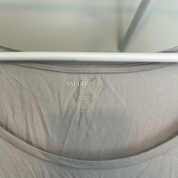 Smart Set Silver Stripe Short Sleeve Tee - Picture 2 of 4